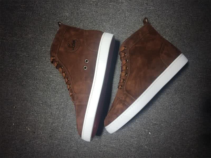 Christian Louboutin High Top Suede Brown 4