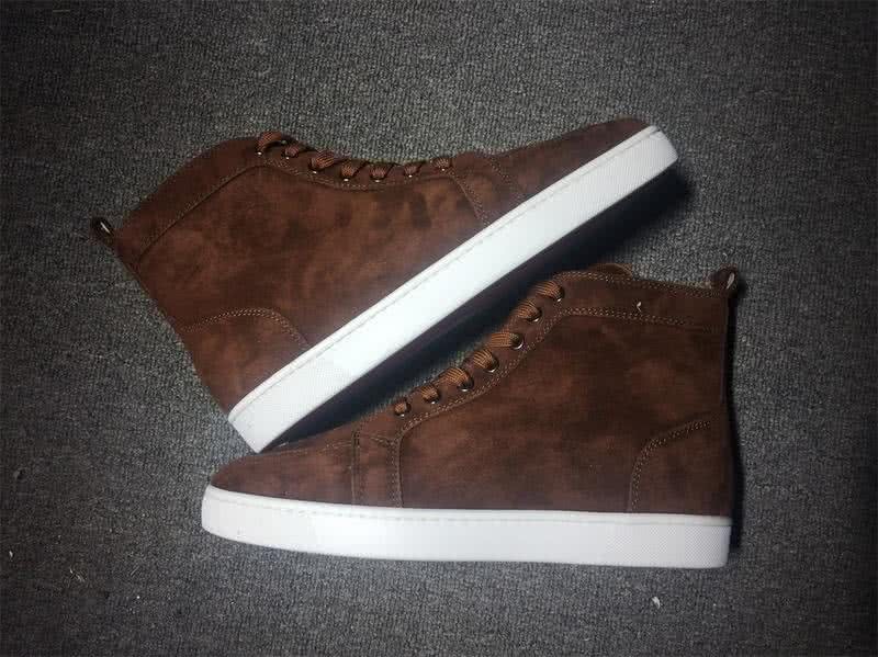 Christian Louboutin High Top Suede Brown 9