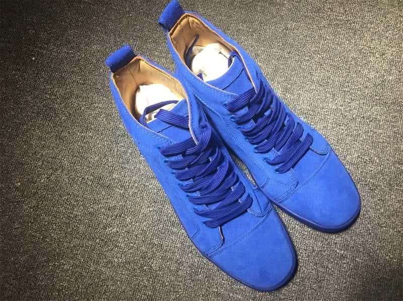 Christian Louboutin High Top Suede Blue 2