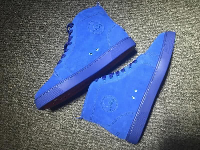 Christian Louboutin High Top Suede Blue 9