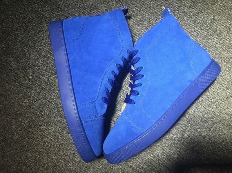 Christian Louboutin High Top Suede Blue 10