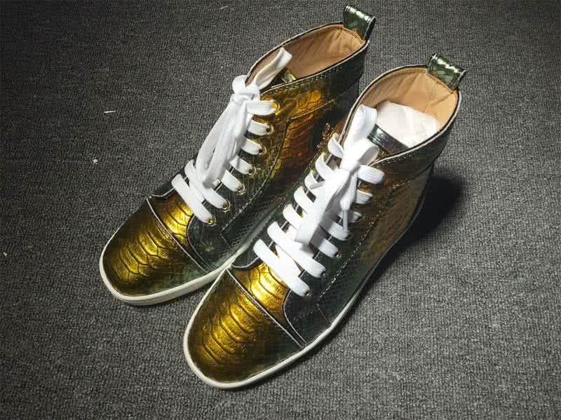 Christian Louboutin Python Sneaker Men/Women Green/Gold 1