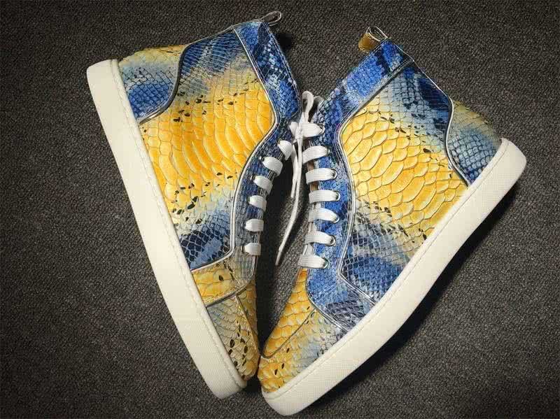 Christian Louboutin Python Sneaker Men/Women Yellow/Blue 8