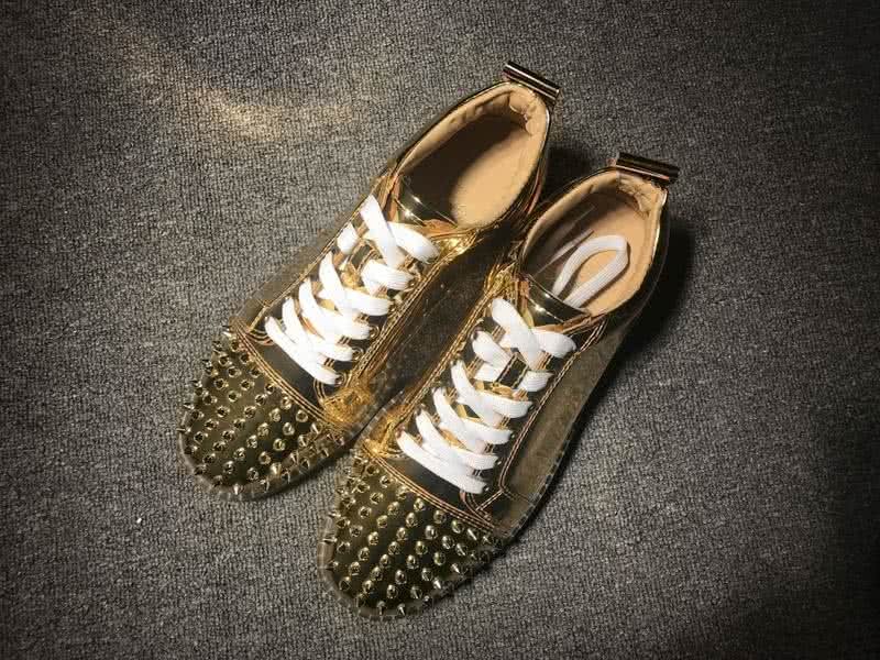 Christian Louboutin Low Top Lace-up Golden Rivets On Toe Cap 1