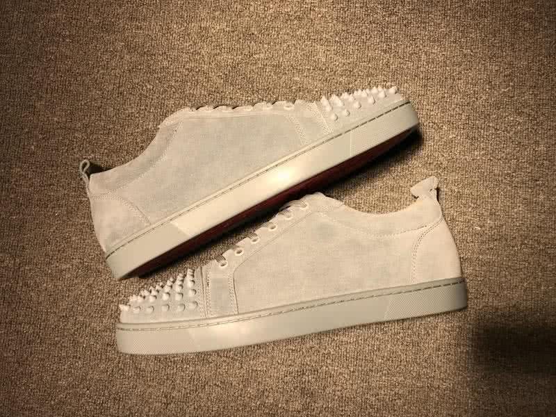 Christian Louboutin Low Top Lace-up Grey Suede And Rivets On Toe Cap 8