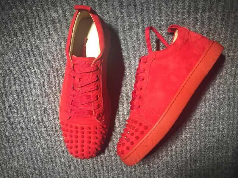 Christian Louboutin Low Top Lace-up Red And Revets On Toe Cap 2