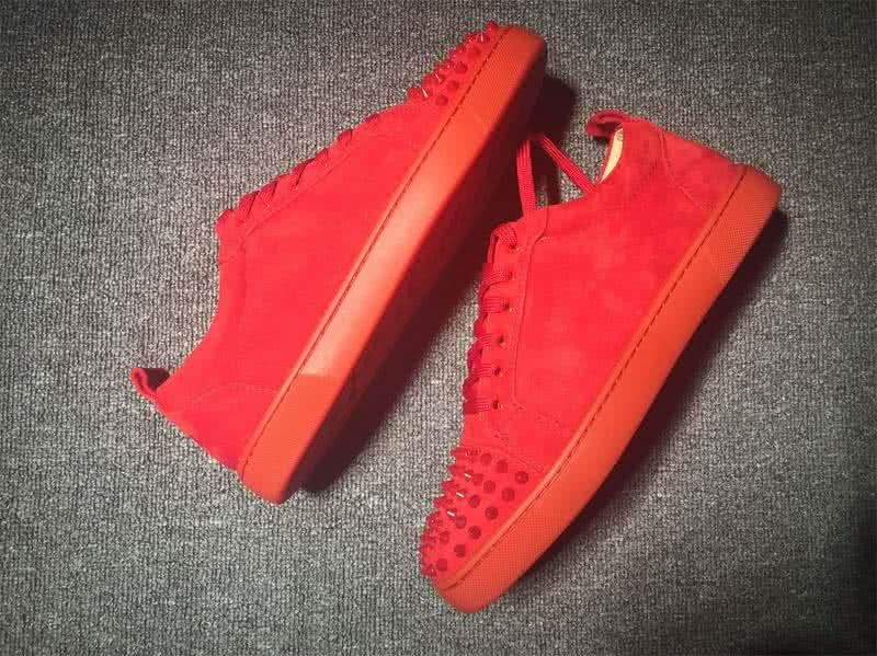 Christian Louboutin Low Top Lace-up Red And Revets On Toe Cap 6