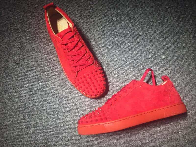 Christian Louboutin Low Top Lace-up Red And Revets On Toe Cap 8