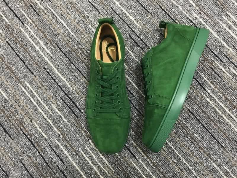 Christian Louboutin Low Top Lace-up Green Suede 2