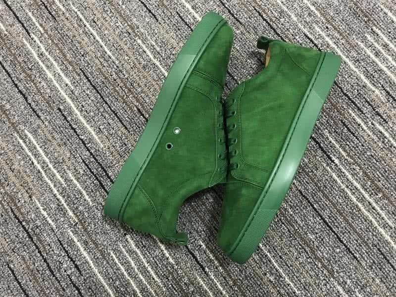 Christian Louboutin Low Top Lace-up Green Suede 6