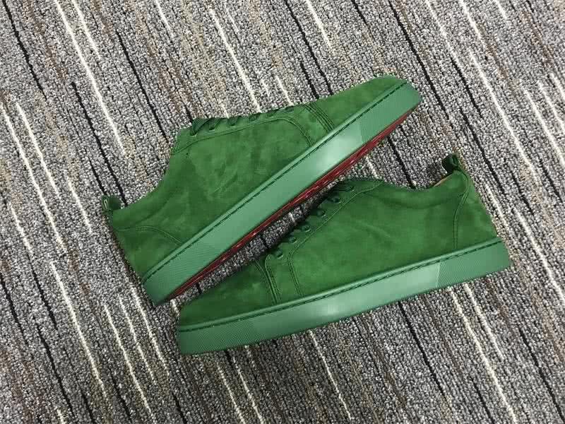Christian Louboutin Low Top Lace-up Green Suede 9
