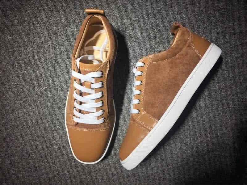 Christian Louboutin Low Top Lace-up Camel Leather 3