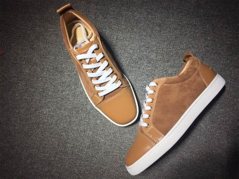 Christian Louboutin Low Top Lace-up Camel Leather 4