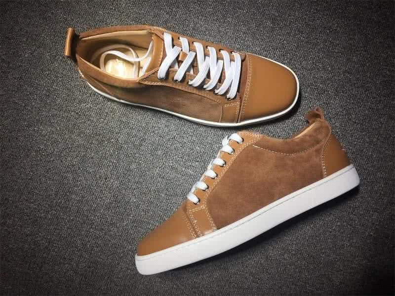 Christian Louboutin Low Top Lace-up Camel Leather 5
