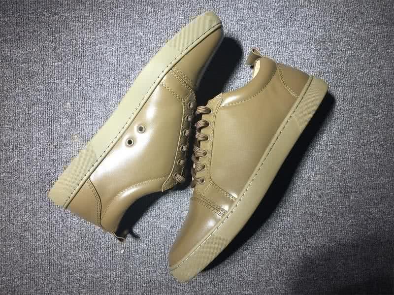 Christian Louboutin Low Top Lace-up All Army Green Leather 6