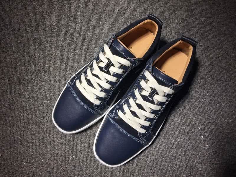 Christian Louboutin Low Top Lace-up Dark Blue Leather 1