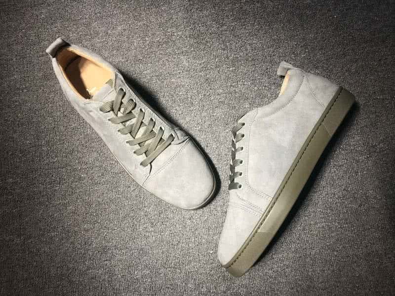 Christian Louboutin Low Top Lace-up Light Army Grren Suede 4