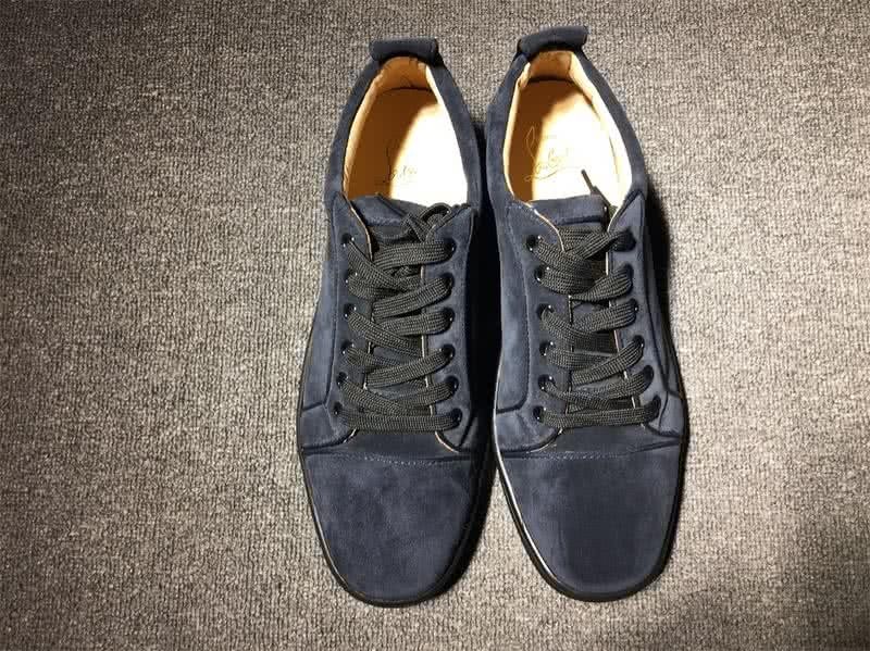 Christian Louboutin Low Top Lace-up Navy Blue Suede 2