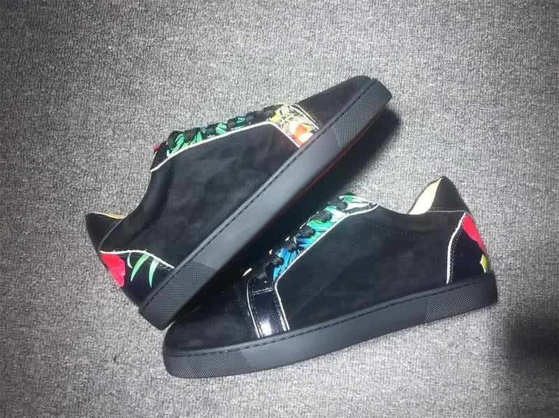 Christian Louboutin Low Top Lace-up Black Upper And Painting 9