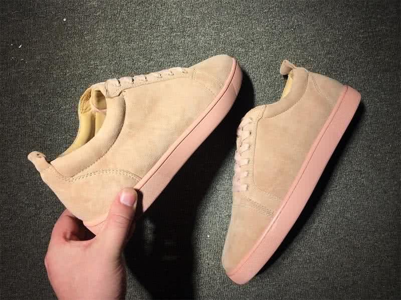 Christian Louboutin Low Top Lace-up Pink Suede 7