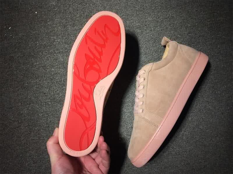 Christian Louboutin Low Top Lace-up Pink Suede 8