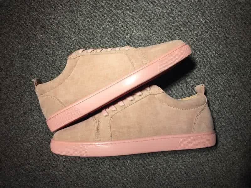 Christian Louboutin Low Top Lace-up Pink Suede 9