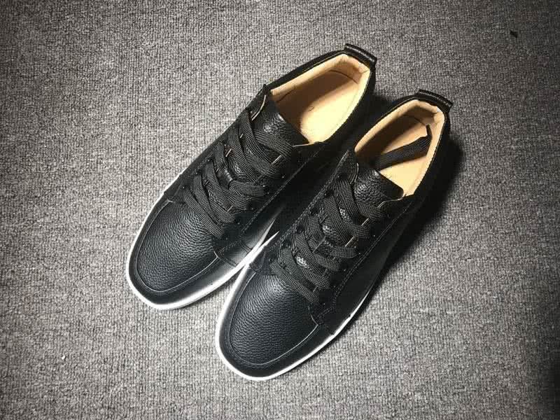 Christian Louboutin Low Top Lace-up All Black Leather 1
