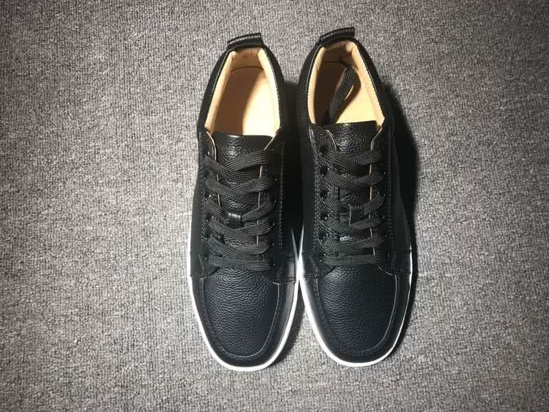 Christian Louboutin Low Top Lace-up All Black Leather 2
