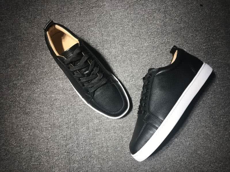 Christian Louboutin Low Top Lace-up All Black Leather 4