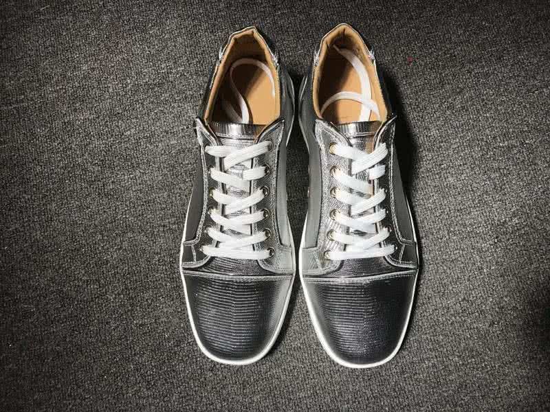 Christian Louboutin Low Top Lace-up All Silver 2