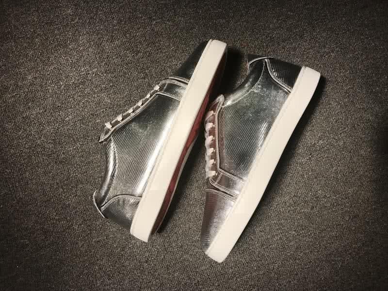 Christian Louboutin Low Top Lace-up All Silver 5