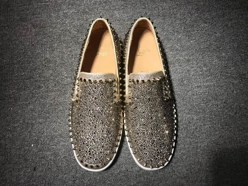 Christian Louboutin Low Top Rivets Golden Upper And Rhinestone 2