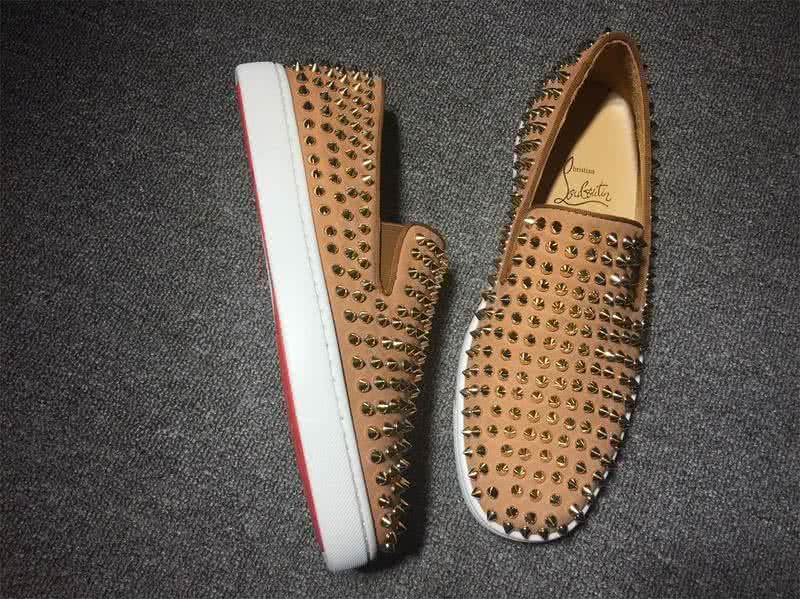 Christian Louboutin Low Top All Rivets And Camel Leather Upper 5