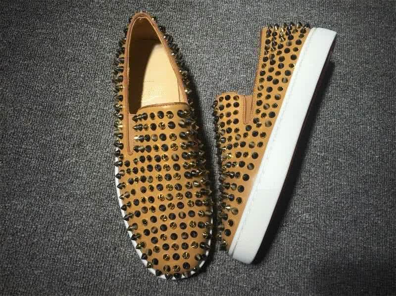 Christian Louboutin Low Top Camel Leather Upper And All Rivets 2