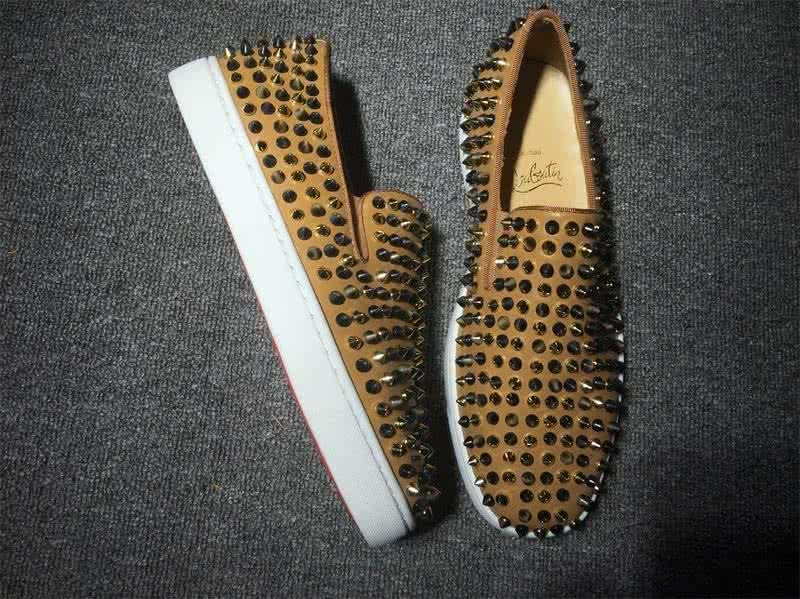 Christian Louboutin Low Top Camel Leather Upper And All Rivets 5