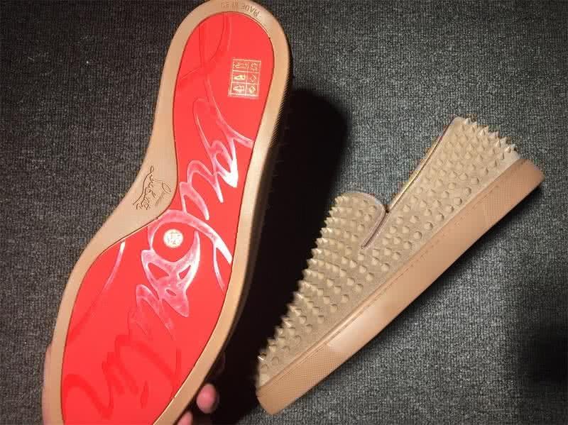 Christian Louboutin Low Top Nude Upper And All Rivets 9