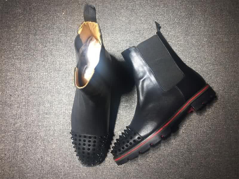 Christian Louboutin Men's Boots Black And Rivets On The Toe Cap 3