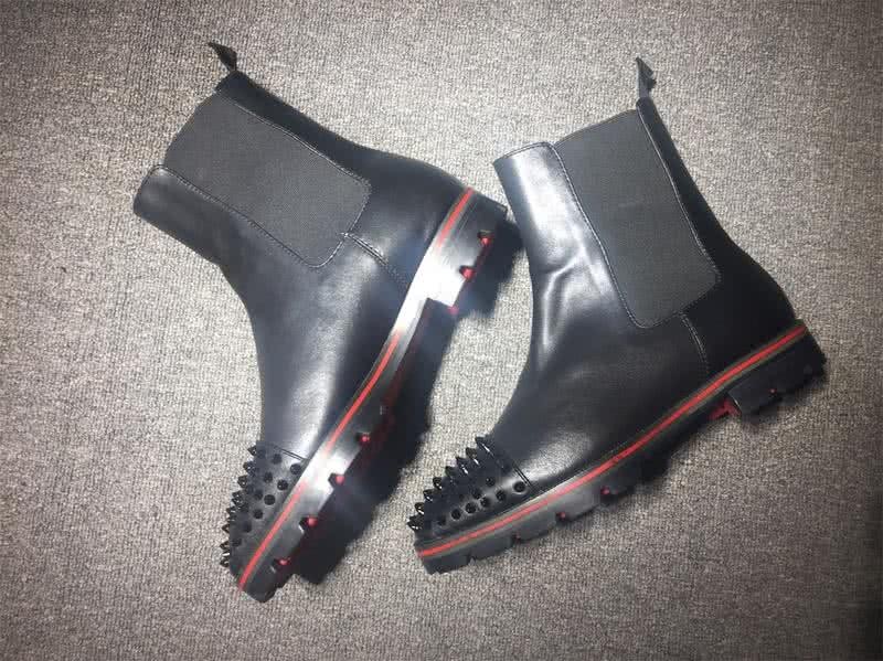 Christian Louboutin Men's Boots Black And Rivets On The Toe Cap 4