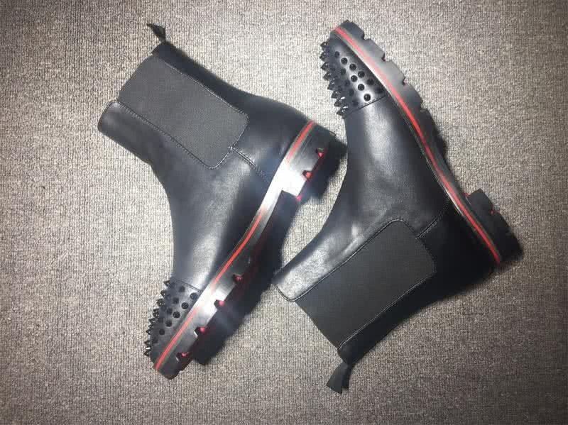 Christian Louboutin Men's Boots Black And Rivets On The Toe Cap 5