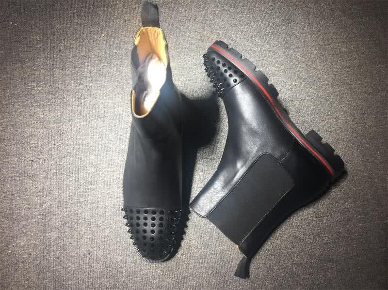 Christian Louboutin Men's Boots Black And Rivets On The Toe Cap 6