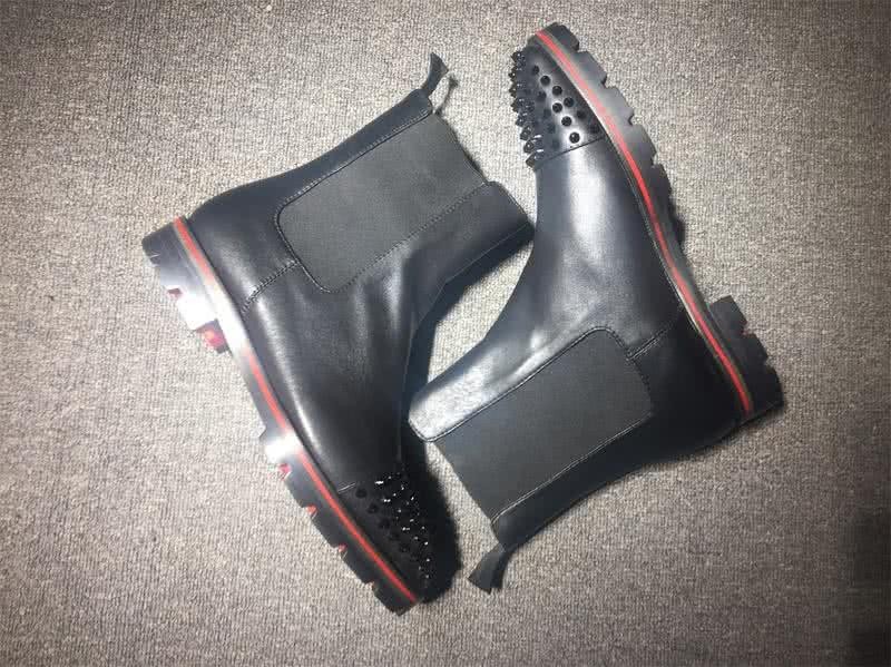 Christian Louboutin Men's Boots Black And Rivets On The Toe Cap 7
