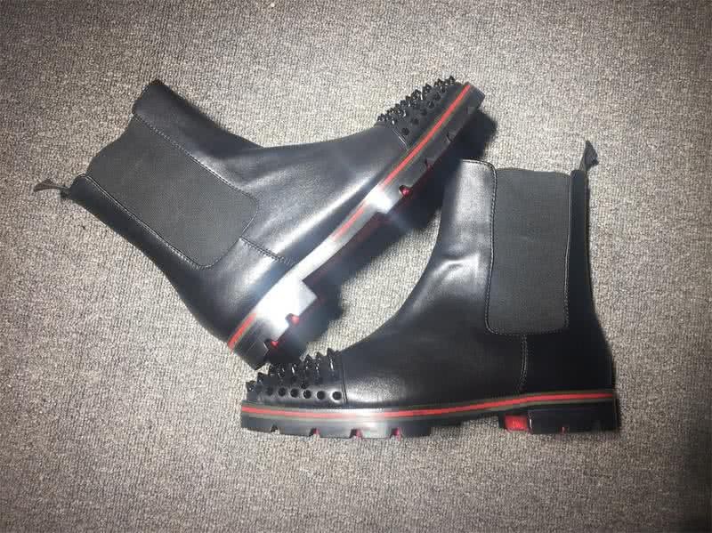 Christian Louboutin Men's Boots Black And Rivets On The Toe Cap 9