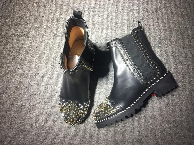 Christian Louboutin Men's Boots Black And Rivets 3