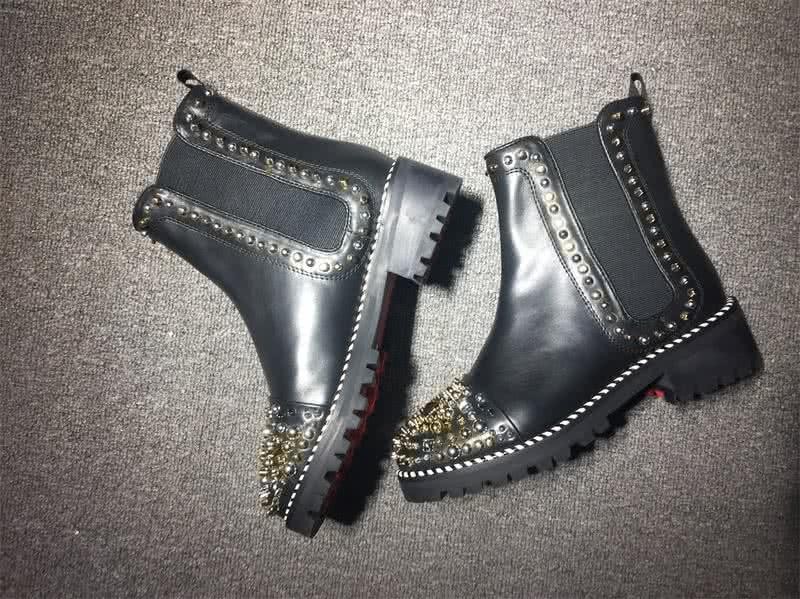 Christian Louboutin Men's Boots Black And Rivets 4