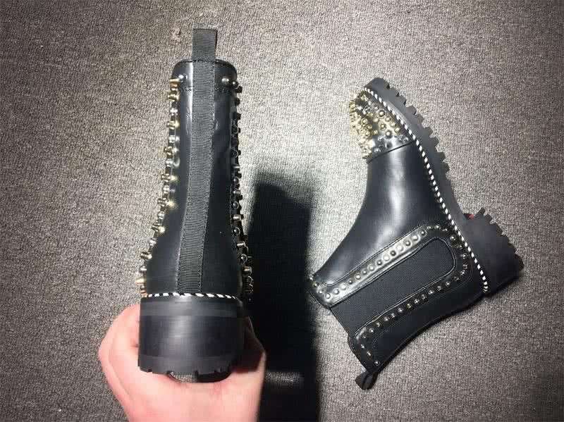 Christian Louboutin Men's Boots Black And Rivets 8