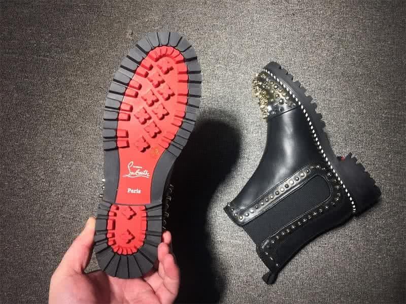 Christian Louboutin Men's Boots Black And Rivets 9