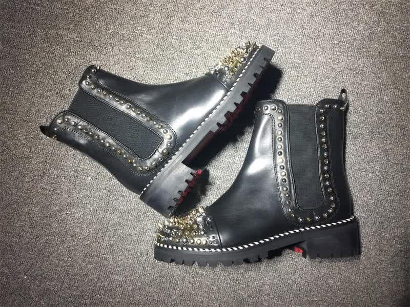 Christian Louboutin Men's Boots Black And Rivets 10
