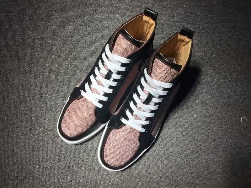 Christian Louboutin Cloth Sneaker Men/Women Pink/Black 1