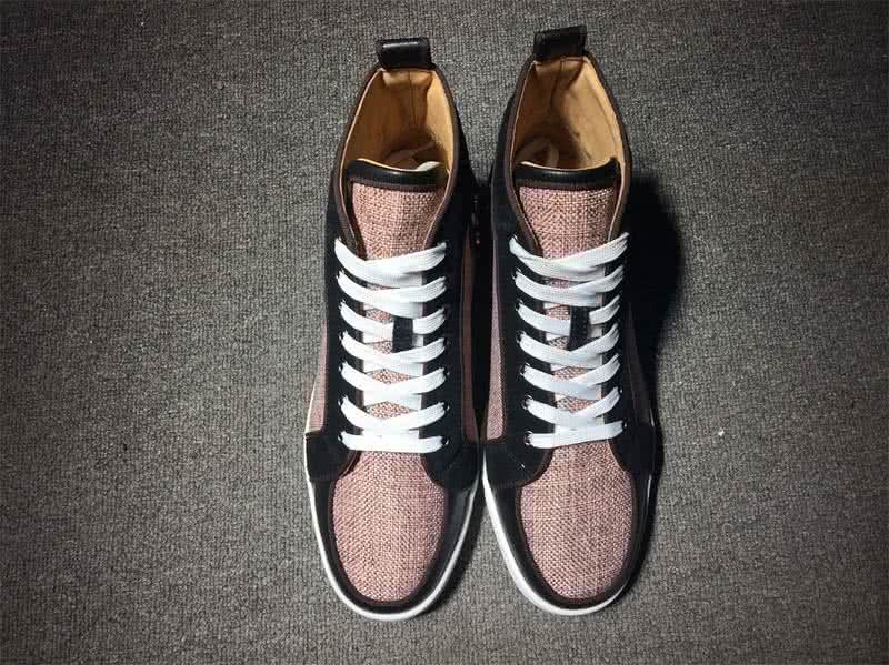 Christian Louboutin Cloth Sneaker Men/Women Pink/Black 2
