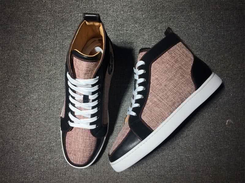 Christian Louboutin Cloth Sneaker Men/Women Pink/Black 3